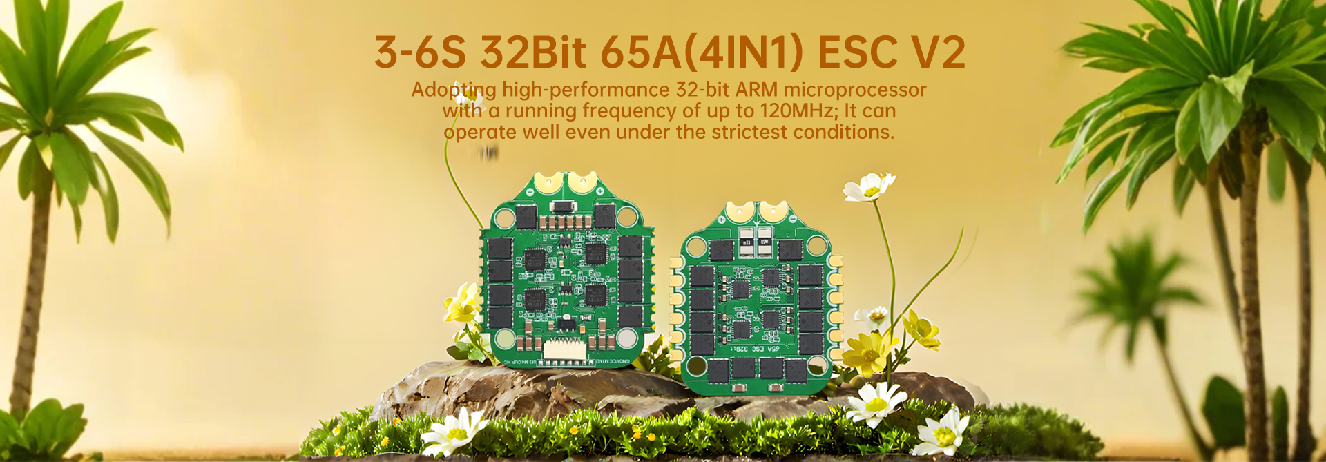 Returner 3-6S 32Bit AM32 65A(4IN1) ESC V2