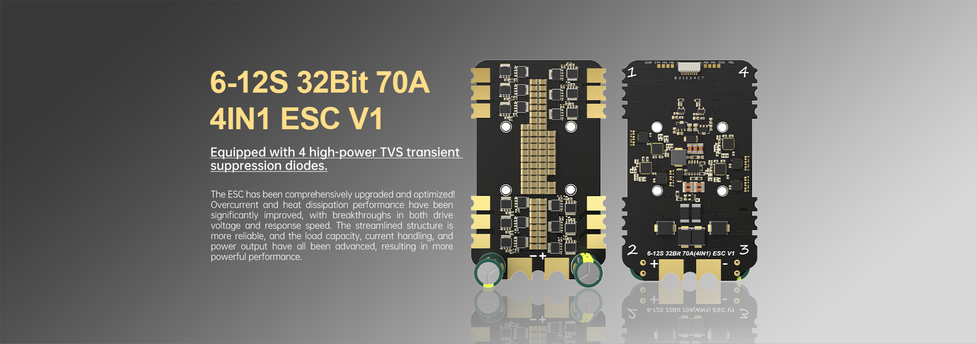 6-12S 32Bit am32 70A(4IN1) ESC V1