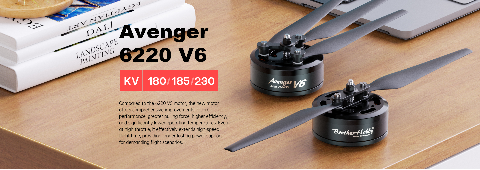 Avenger 6220 V6 180KV/185KV/230KV Motor(CW)