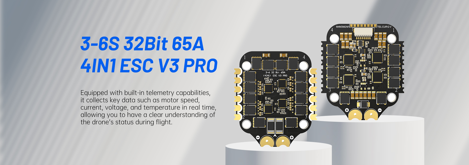 3-6S 32Bit AM32 65A(4IN1) ESC V3 PRO