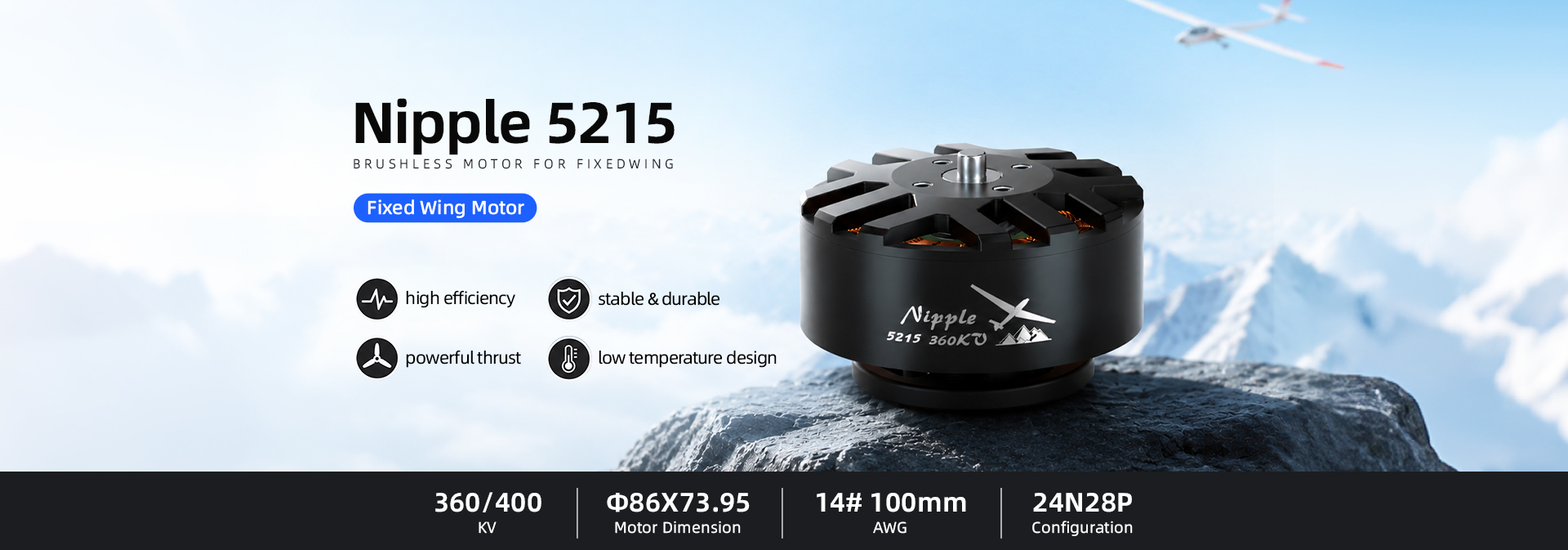 Nipple 5215 360KV/400KV Motor