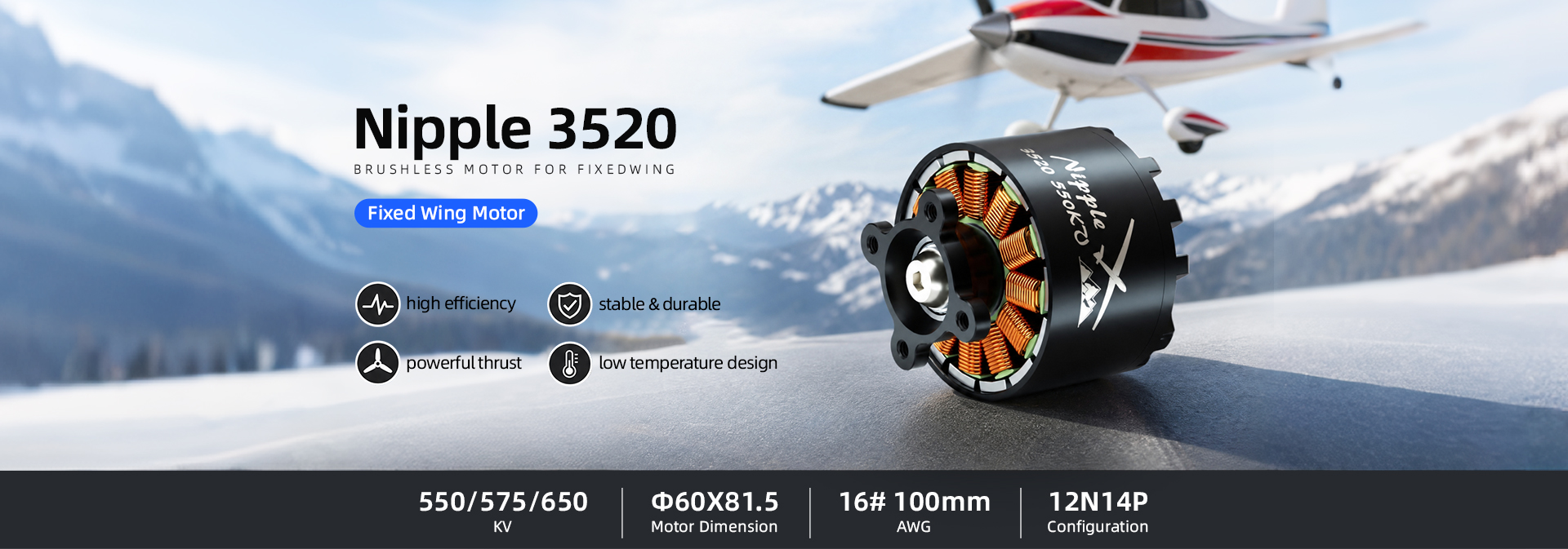 Nipple 3520 550KV/575KV/650KV Motor