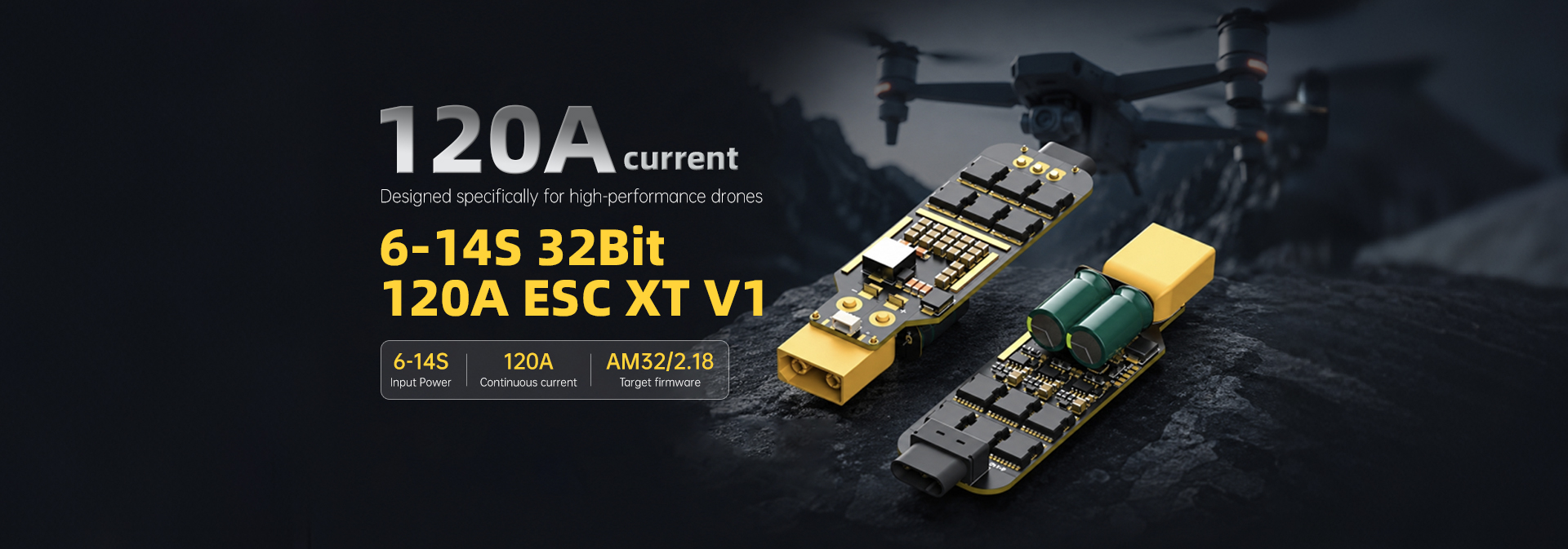 6-14S 32Bit 120A ESC XT V1