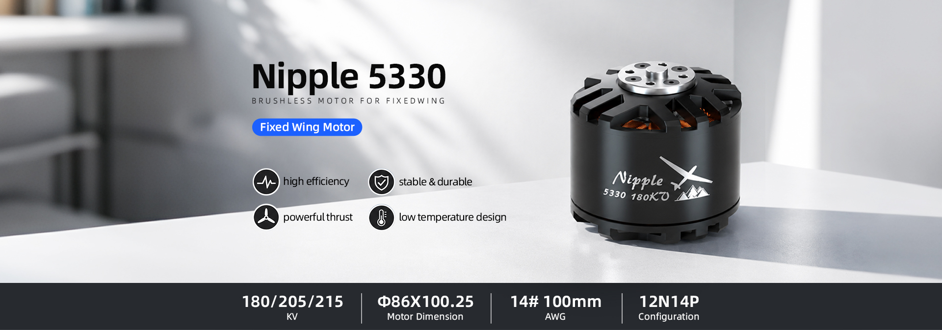 Nipple 5330 180KV/205KV/215KV Motor