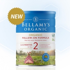 【澳洲直邮】Bellamy's 贝拉米有机婴儿牛奶粉 2段 900g （新包装）三罐