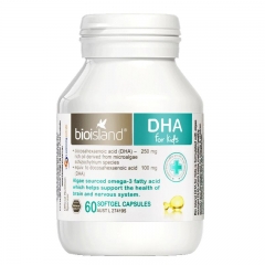 【澳洲直邮】Bio Island 婴幼儿海藻油 DHA 60粒