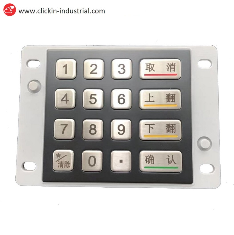 IP66 waterproof stainless steel encryption keypad, numeric keypad.