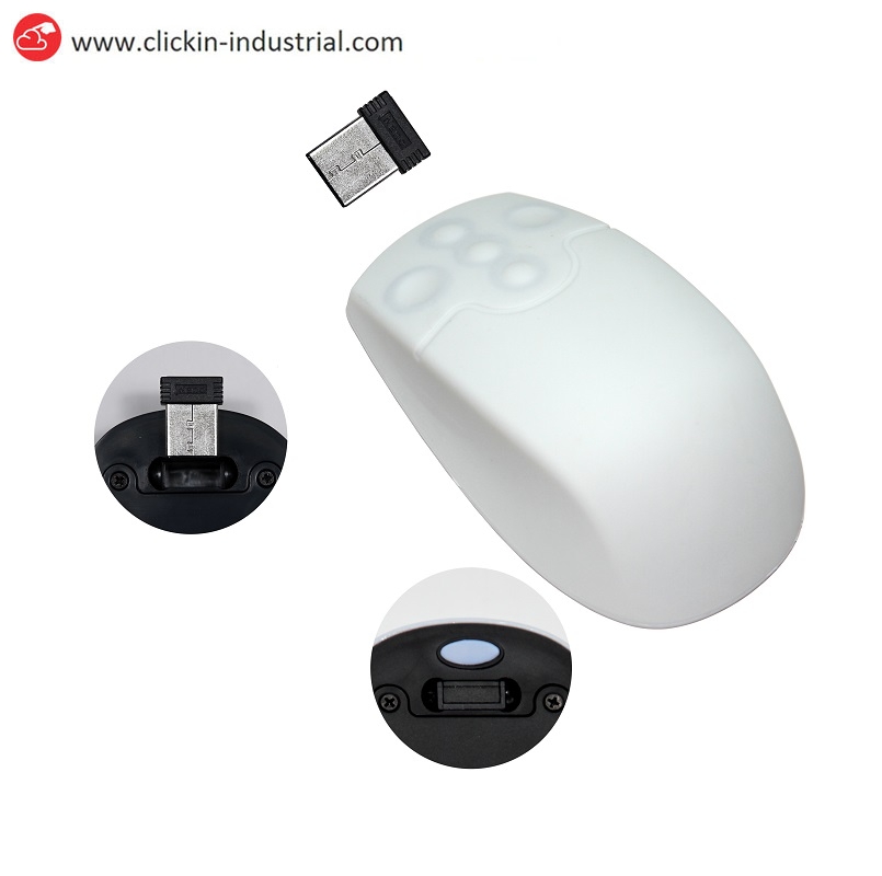 IP68 waterproof wireless medical & industrial silicone mouse