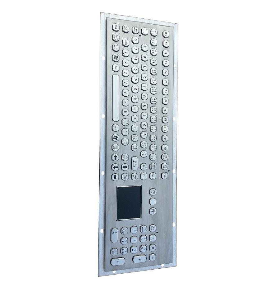 IP65 waterproof stainless steel kiosk keyboard with integrated touchpad