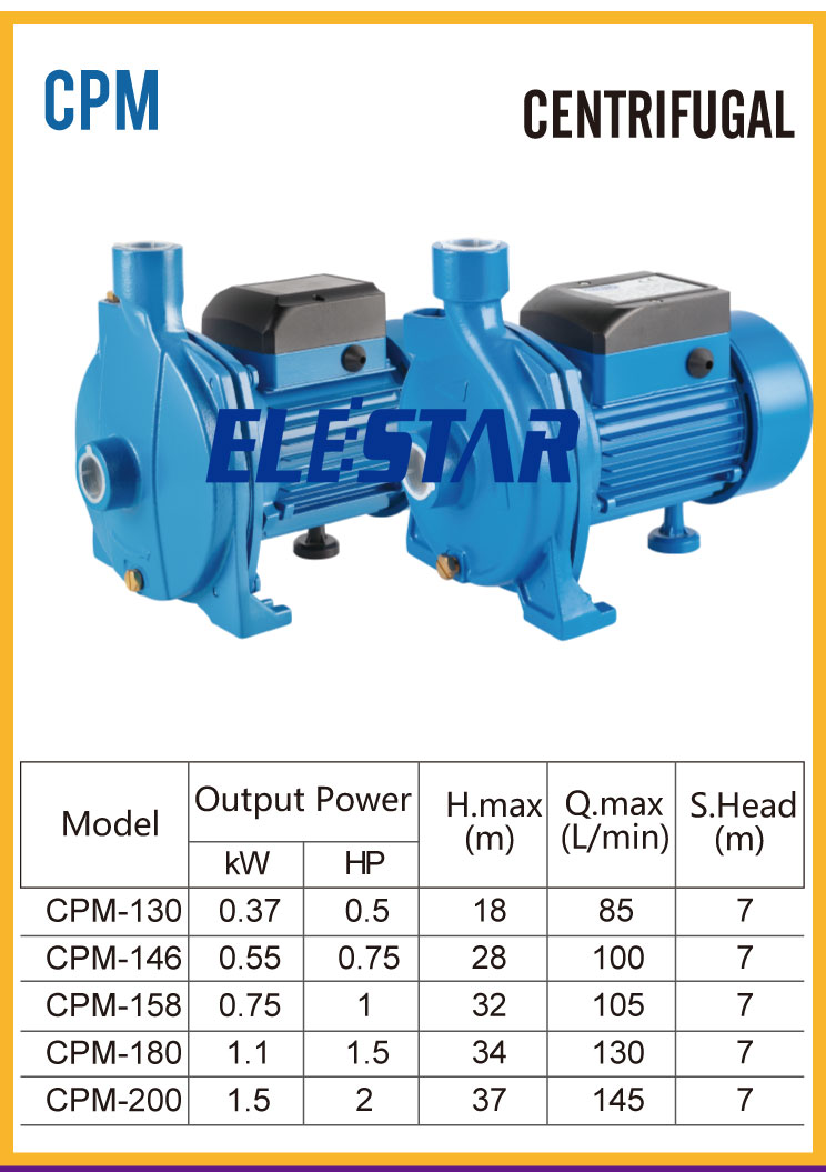 Elestar CPM Electric Motor Water Centrifugal Pump
