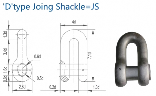 D type joing shackle=JS