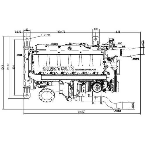 Motor auxiliar Sinotruk MAN MC11.40 MC11.39 MC11.34 (340-400hp)