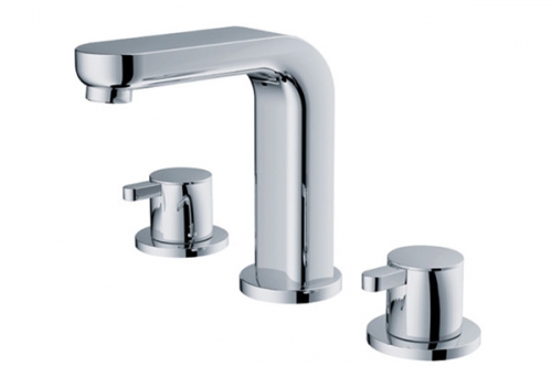 High-quality Composed 2-Handle Deck-Mount Roman Tub Faucet with Lever Handles in Polished Chrome
