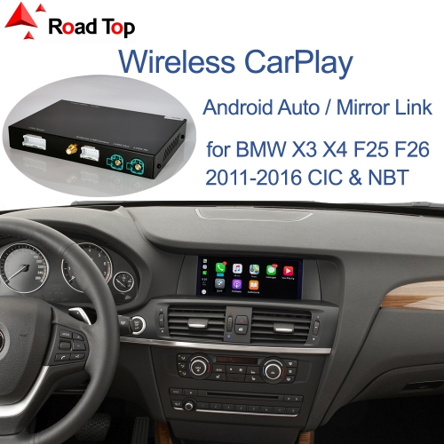 Wireless CarPlay for BMW CIC NBT System X3 F25 X4 F26 2011-2016, with Android Mirror Link AirPlay Car Play Function