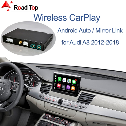 Wireless Apple Car Play Android Auto Retrofit Upgrade Decoder for Audi A8 2012-2018 with Mirror Link AirPlay Car Play Interface