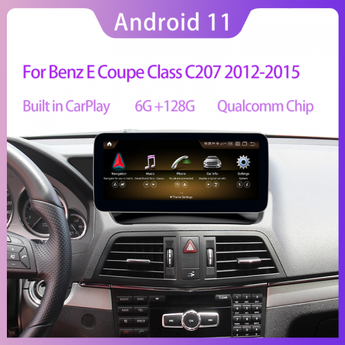 Qualcomm Android 11 Screen For Mercedes Benz E Coupe Class 2009-2016 W207