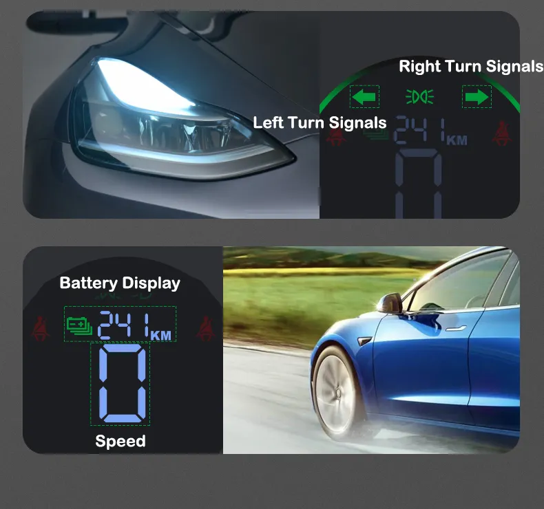 For Tesla Model 3&Y Head Up Display Instrument Panel Displayer
