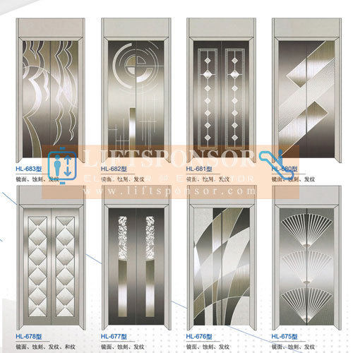 Elevator Mirror Etching Landing Door Panel