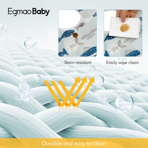 Paquete de 2 baberos impermeables para bebés, súper livianos, lavables,  resistentes al aceite y a los olores
