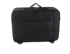Travel large Oxford makeup case with 3 layers black