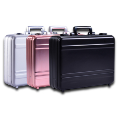 aluminum metal alloy briefcase silver pure laptop case