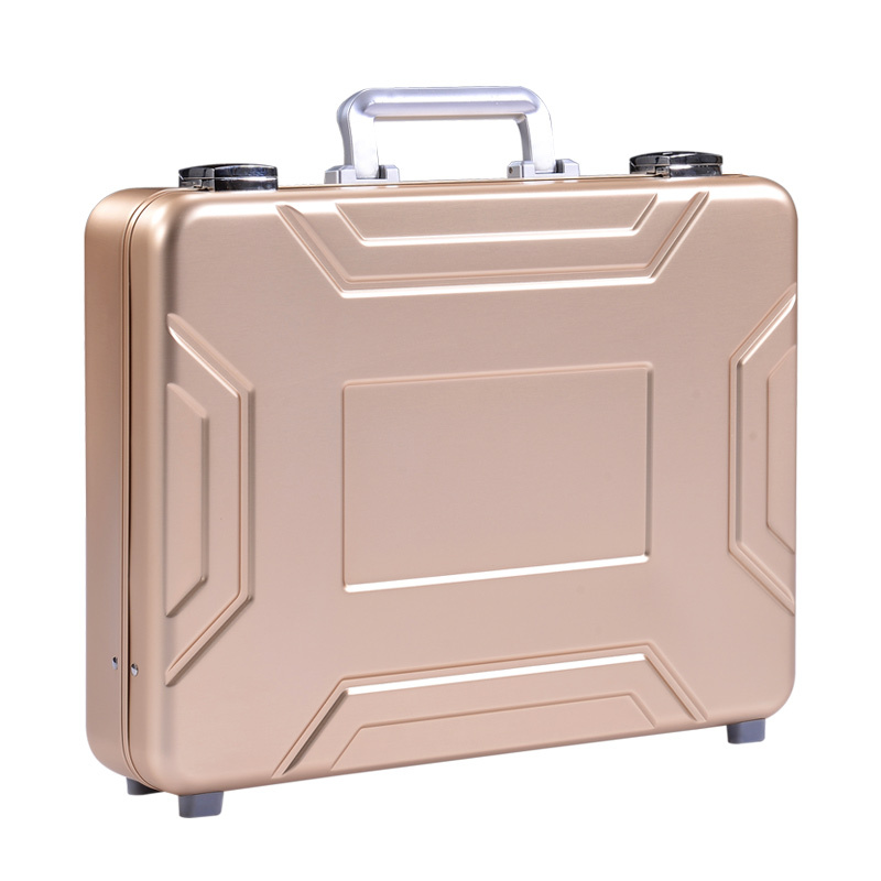 Silver aluminum magnesium alloy laptop case support for custom attache case