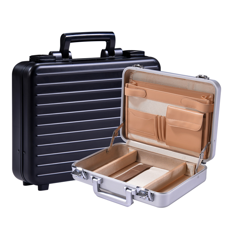 Luxury light weight aluminum magnesium alloy attache case business suitcase