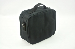 Black cosmetic storage bag with foam for 48 slot essential oil