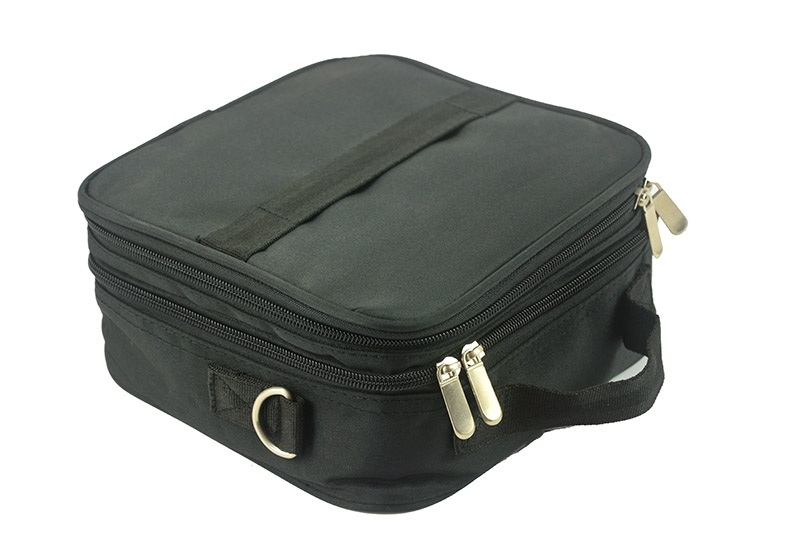 Black cosmetic storage bag with foam for 48 slot essential oil