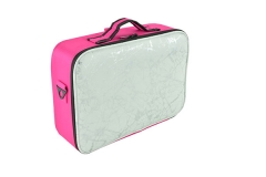 PU and oxford cosmetic case rose Oxford makeup toiletry case size 370*260*100mm marble pattern