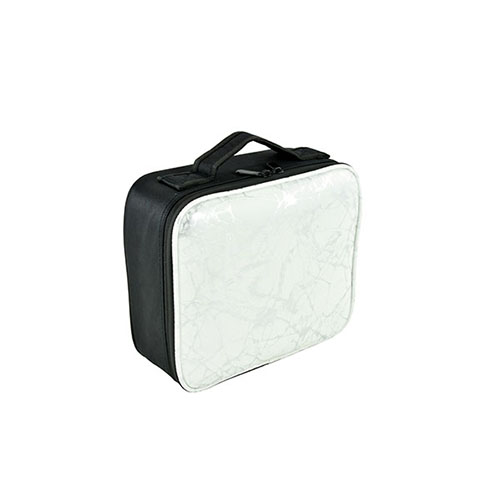China small Oxford makeup bag white and black cosmetic case with marble pattern travel