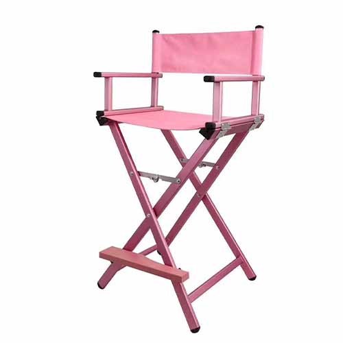 Professional aluminum makeup artist chair foldable director hairdressing chair