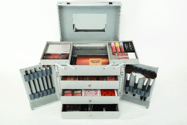 Aluminum hair box silver makeup case storage hair tool and cosmetics