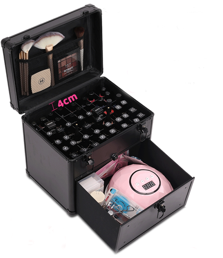 New Style Makeup Nail Box Large Compartment Cosmetic Case