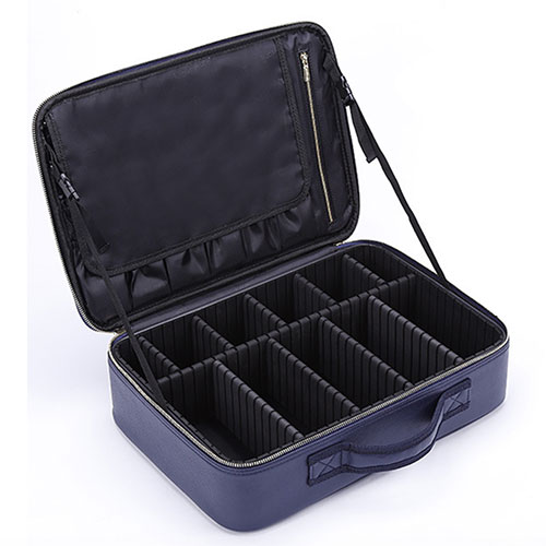 Blue professional makeup tool cases custom made 3 sizes 370*260*100mm