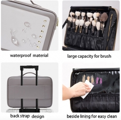 Customized PU beauty nail salon bag artist makeup storage cases
