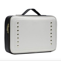 Pu Makeup Case With Rivet Artist Cosmetic Train Cases