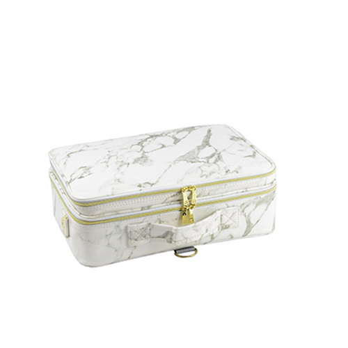 Marble PU Makeup Case Travel Cosmetic Train Cases manufacturer