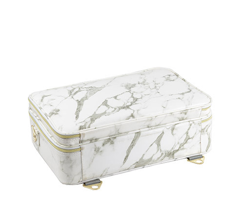 Marble PU Makeup Case Travel Cosmetic Train Cases manufacturer