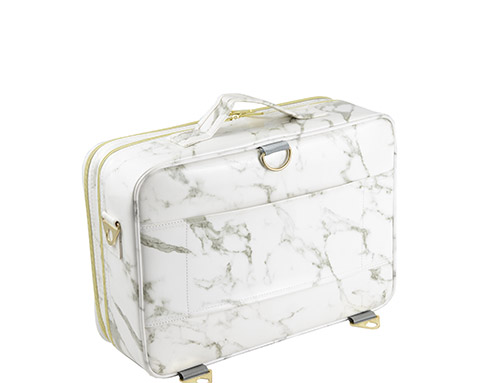 Marble PU Makeup Case Travel Cosmetic Train Cases manufacturer
