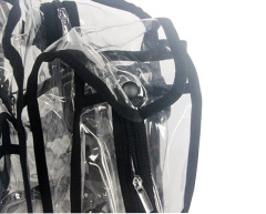 Large clear makeup bag with shoulder strap wholesale PVC cosmetic artist bag travel