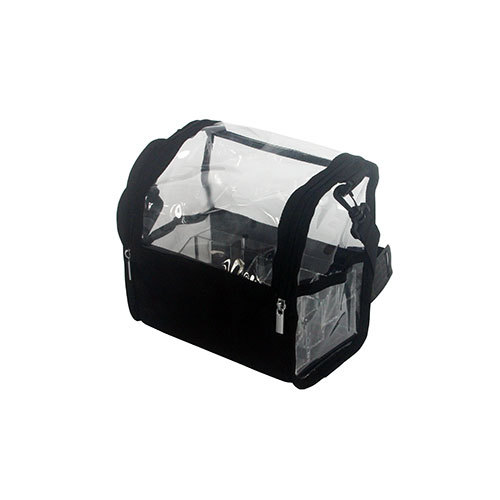 Tabletop cosmetic storage box portable PVC makeup bag with acrylic modular organizer