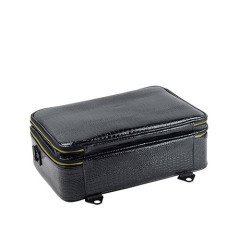 Black PU leather makeup case crocodile makeup cosmetic box