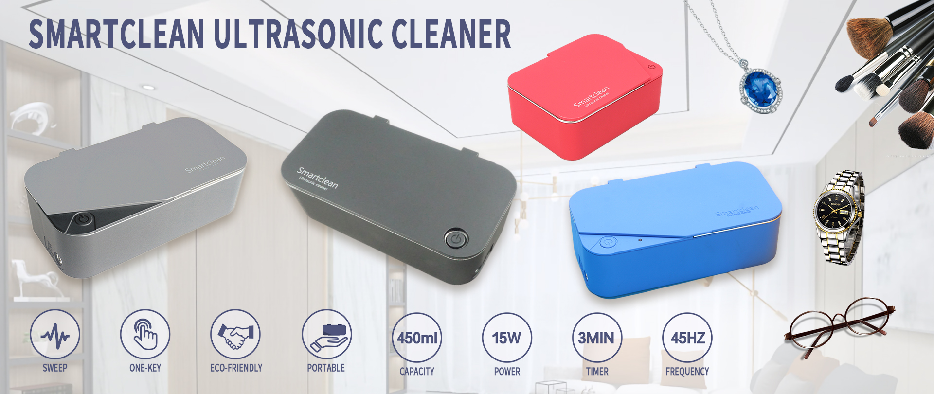 Muti-use household ultrasonic cleaner