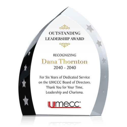 Crystal Achievement Award Plaque