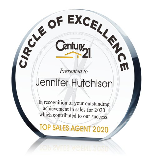 Real Estate Circle of Excellence Award Plaque