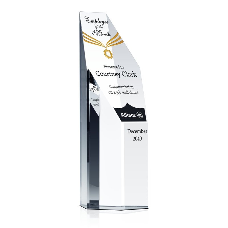 Custom Crystal Employee of the Month Award Trophy