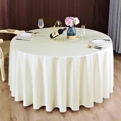 factory Hot Sale low price durable 220g 100% polyester wedding decoration coloring round christmas tablecloth