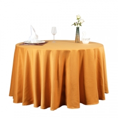 Custom color combinations orange coffee double sided two tone round tablecloth for hotel banquet