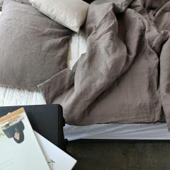 stonewashed 100% natural flax linen bedding sheet set